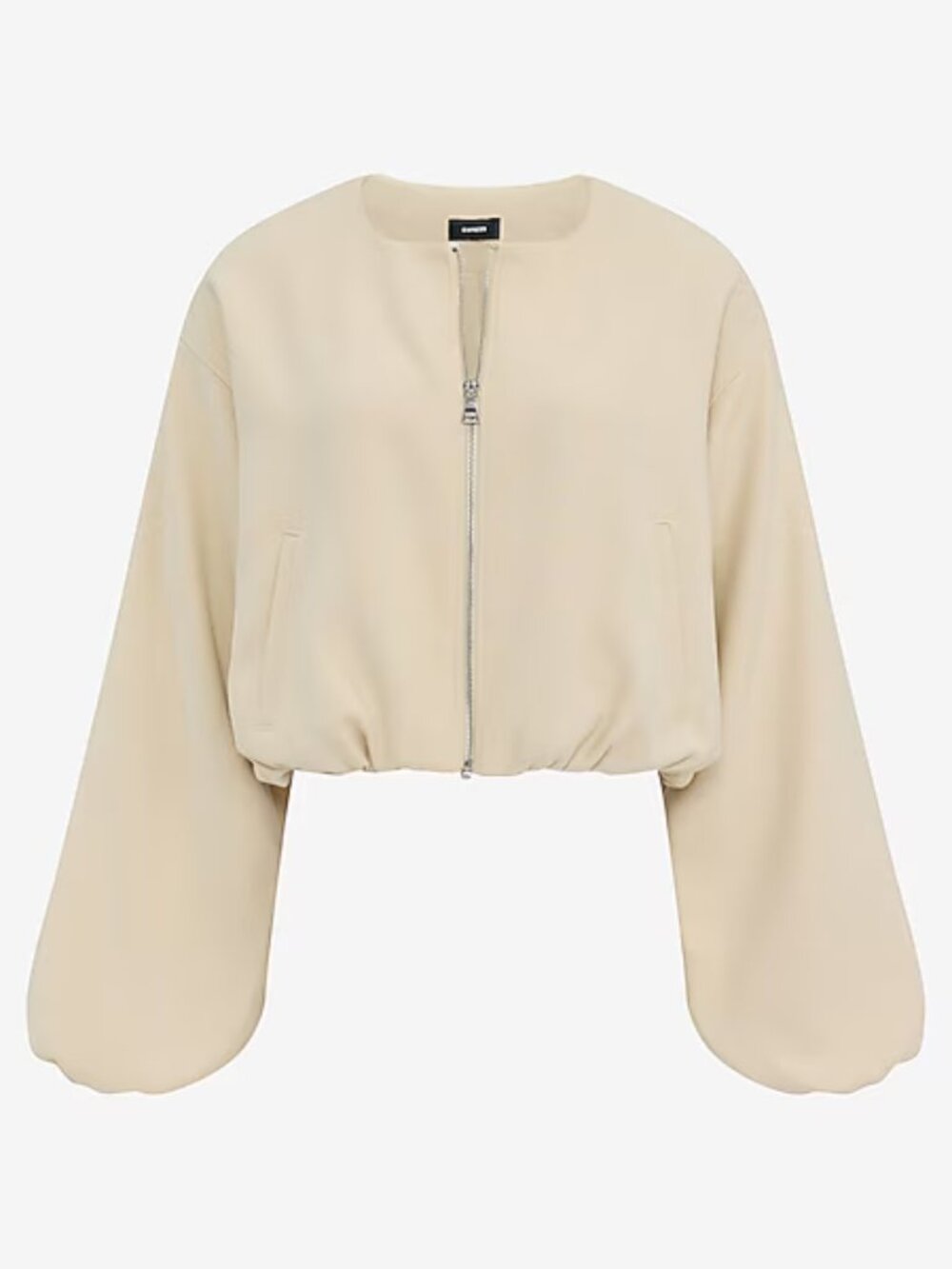 Express Crew Neck Zip Front Bubble Bomber Jacket - Size XL